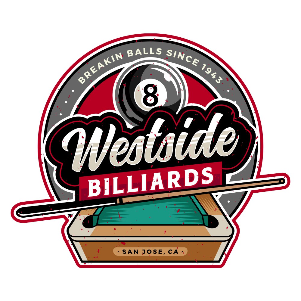 Westside Billiards near me logo play pool in san jose